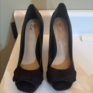 Black Peep Toe Heels